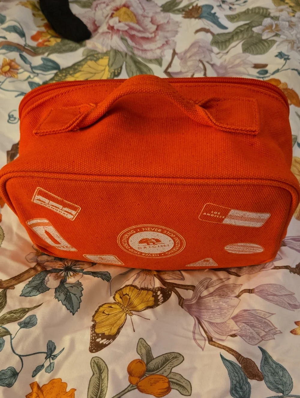 Origins Orange Travel Makeup Pouch, NWT
